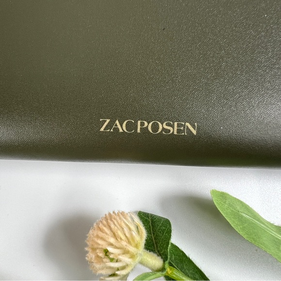 ZAC POSEN Olive Green Faux Pear Wallet NWT - Picture 4 of 10